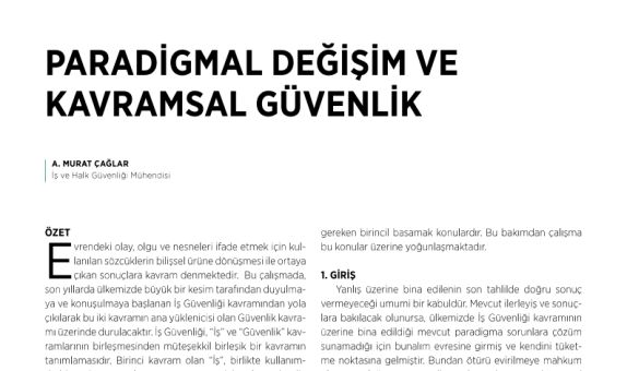 Paradigmal Değişim ve Kavramsal Güvenlik Paradigmal Değişim ve Kavramsal Güvenlik