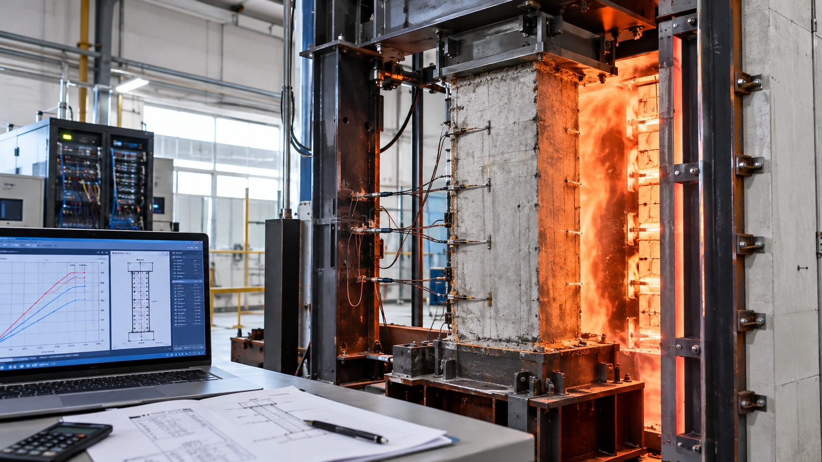 Yangın Testlerinde Çelik Donatılı Betonarme Kolonların Test Yükünün ve Yük Kullanımının Hesaplanması Yangın Testlerinde Çelik Donatılı Betonarme Kolonların Test Yükünün ve Yük Kullanımının Hesaplanması