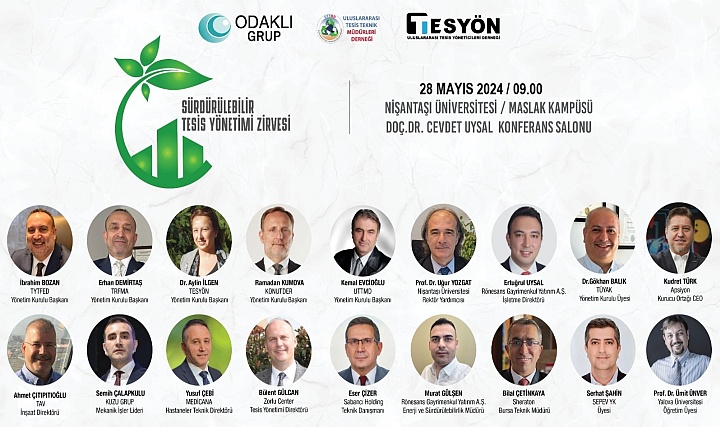 Sürdürülebilir Tesis Yönetimi Zirvesi 28 Mayıs Salı Günü Nişantaşı Üniversitesi'nde Sürdürülebilir Tesis Yönetimi Zirvesi 28 Mayıs Salı Günü Nişantaşı Üniversitesi'nde
